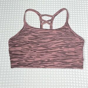 Women's Lorna Jane Pink Zebra Print Sports Bra